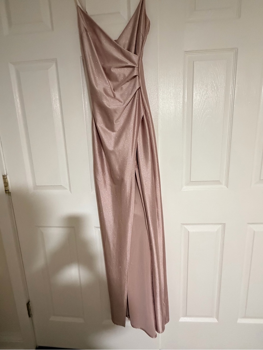 Emerald Sundae Sparkling Dusty Rose Maxi Dress